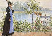 Carl Larsson Late Summer Karin by the Shore china oil painting artist